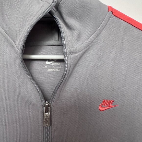 Vintage Nike Zip-Up Sportswear Track Jacket with Bright Orange Accents & Pockets - Picture 2 of 3